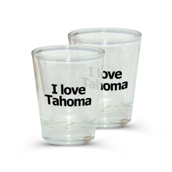 I love Tahoma, Σφηνοπότηρα γυάλινα 45ml διάφανα (2 τεμάχια)