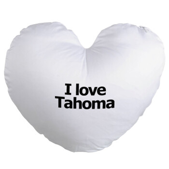 I love Tahoma, Μαξιλάρι καναπέ καρδιά 40x40cm περιέχεται το  γέμισμα
