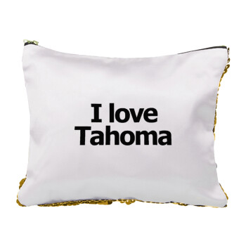 I love Tahoma, Τσαντάκι νεσεσέρ με πούλιες (Sequin) Χρυσό