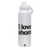 1L Stainless Steel Thermal Bottle with Phone Holder & Double Wall Insulation