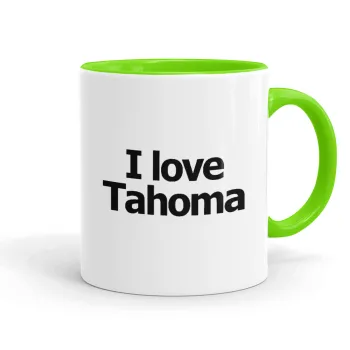 I love Tahoma, Κούπα χρωματιστή βεραμάν, κεραμική, 330ml