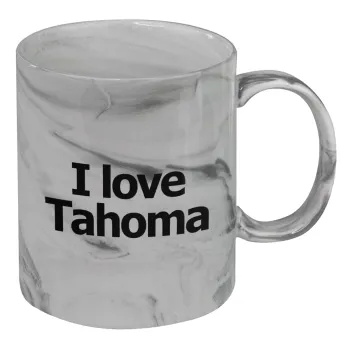 I love Tahoma, Κούπα κεραμική, marble style (μάρμαρο), 330ml