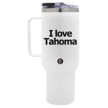 I love Tahoma, Mega Tumbler με καπάκι, διπλού τοιχώματος (θερμό) 1,2L