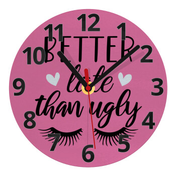 Better Late than ugly hearts, Ρολόι τοίχου γυάλινο (20cm)