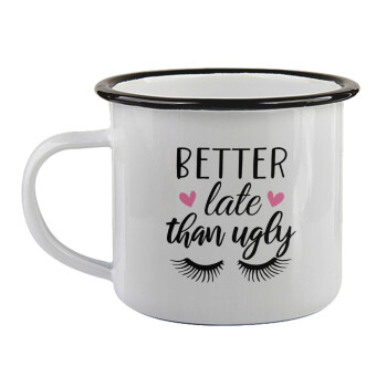 Better Late than ugly hearts, Κούπα εμαγιέ με μαύρο χείλος 360ml