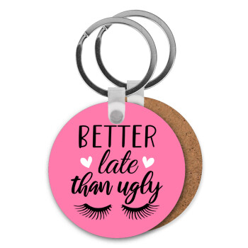 Better Late than ugly hearts, Μπρελόκ Ξύλινο στρογγυλό MDF Φ5cm