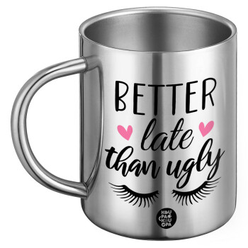 Better Late than ugly hearts, Ανοξείδωτη Μεταλλική Κούπα 450ml - Διπλού Τοιχώματος
