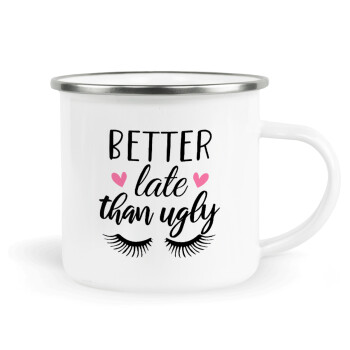 Better Late than ugly hearts, Κούπα Μεταλλική εμαγιέ λευκη 360ml