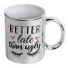 Mug ceramic, silver mirror, 330ml