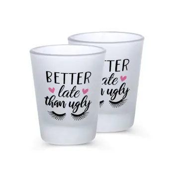 Better Late than ugly hearts, Σφηνοπότηρα γυάλινα 45ml του πάγου (2 τεμάχια)