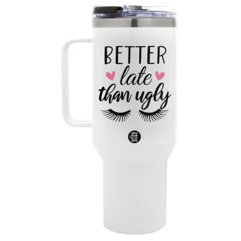 Better Late than ugly hearts, Mega Tumbler με καπάκι, διπλού τοιχώματος (θερμό) 1,2L