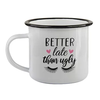 Better Late than ugly hearts, Κούπα εμαγιέ με μαύρο χείλος 360ml