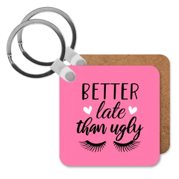 Better Late than ugly hearts, Μπρελόκ Ξύλινο τετράγωνο MDF
