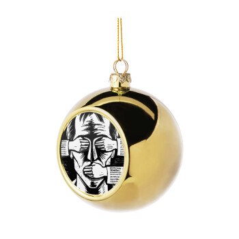 Censorship, Χριστουγεννιάτικη μπάλα δένδρου Χρυσή 8cm
