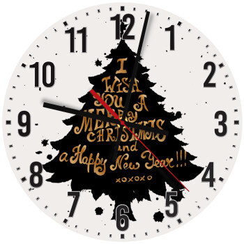 Tree, i wish you a merry christmas and a Happy New Year!!! xoxoxo, Ρολόι τοίχου ξύλινο (30cm)
