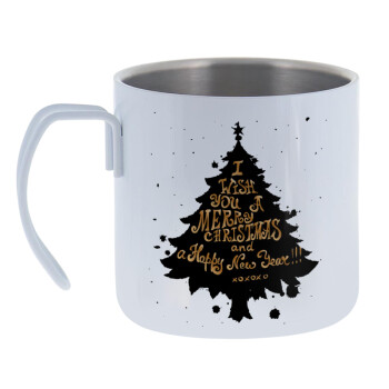 Tree, i wish you a merry christmas and a Happy New Year!!! xoxoxo, Mug Stainless steel double wall 400ml