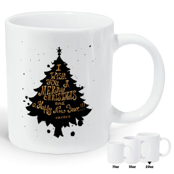 Tree, i wish you a merry christmas and a Happy New Year!!! xoxoxo, Κούπα Giga, κεραμική, 590ml