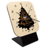 Quartz Table clock in natural wood (10cm)