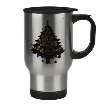 Tree, i wish you a merry christmas and a Happy New Year!!! xoxoxo, Stainless steel travel mug with lid, double wall 450ml