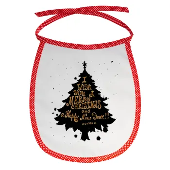 Tree, i wish you a merry christmas and a Happy New Year!!! xoxoxo, Σαλιάρα μωρού αλέκιαστη με κορδόνι Κόκκινη