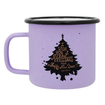 Tree, i wish you a merry christmas and a Happy New Year!!! xoxoxo, Κούπα Μεταλλική εμαγιέ ΜΑΤ Light Pastel Purple 360ml