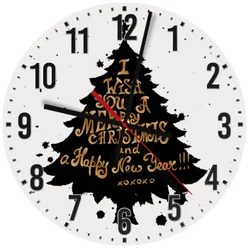 Tree, i wish you a merry christmas and a Happy New Year!!! xoxoxo, Ρολόι τοίχου ξύλινο (30cm)