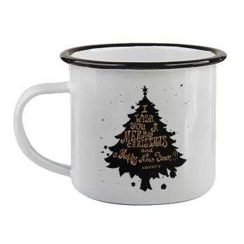 Tree, i wish you a merry christmas and a Happy New Year!!! xoxoxo, Κούπα εμαγιέ με μαύρο χείλος 360ml