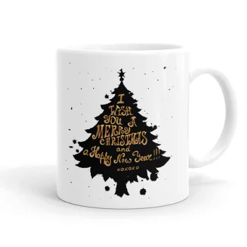 Tree, i wish you a merry christmas and a Happy New Year!!! xoxoxo, Κούπα, κεραμική, 330ml