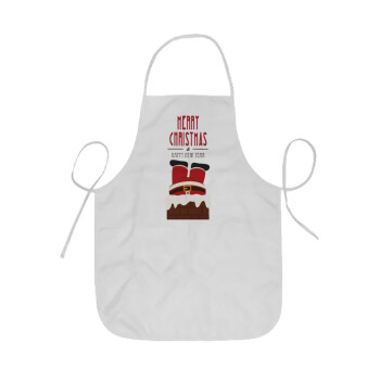 Merry christmas chimney, Ποδιά Σεφ ολόσωμη κοντή  Παιδική (44x62cm)