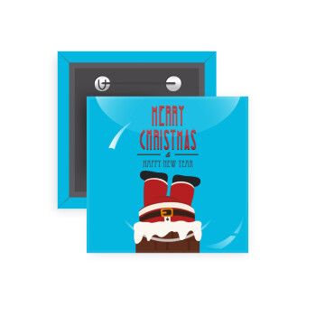 Merry christmas chimney, Κονκάρδα παραμάνα τετράγωνη 5x5cm