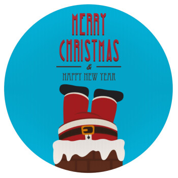 Merry christmas chimney, Mousepad Round 20cm
