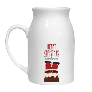 Merry christmas chimney, Milk Jug (450ml) (1pcs)