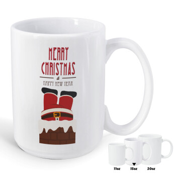 Merry christmas chimney, Κούπα Mega, κεραμική, 450ml