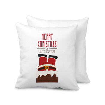 Merry christmas chimney, Sofa cushion 40x40cm includes filling