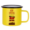 Metallic enamel MATT Yellow cup 360ml