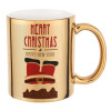 Mug ceramic, gold mirror, 330ml