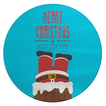 Merry christmas chimney, Επιφάνεια κοπής γυάλινη στρογγυλή (30cm)