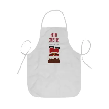Merry christmas chimney, Ποδιά Σεφ ολόσωμη κοντή  Παιδική (44x62cm)