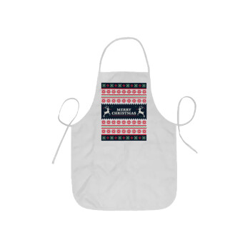 Merry Christmas Vintage, Ποδιά Σεφ ολόσωμη κοντή  Παιδική (44x62cm)