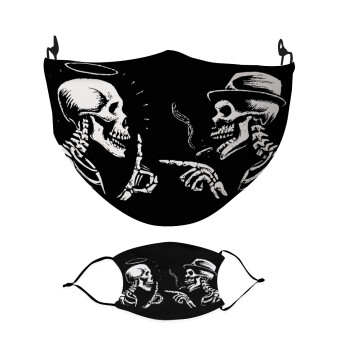 Eric Drooker skeletons, Μάσκα υφασμάτινη Ενηλίκων πολλαπλών στρώσεων με υποδοχή φίλτρου