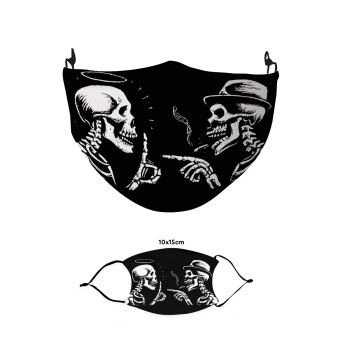 Eric Drooker skeletons, Μάσκα υφασμάτινη παιδική πολλαπλών στρώσεων με υποδοχή φίλτρου