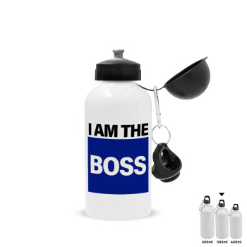 I am the Boss, Μεταλλικό παγούρι νερού, Λευκό, αλουμινίου 500ml