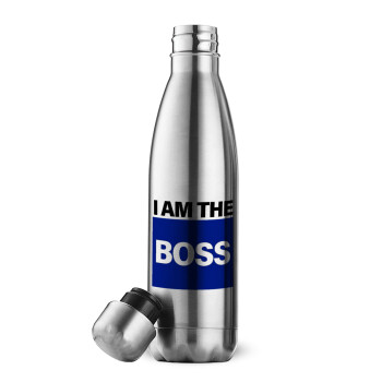 I am the Boss, Μεταλλικό παγούρι θερμός Inox (Stainless steel), διπλού τοιχώματος, 500ml