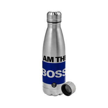 I am the Boss, Metallic water bottle, stainless steel, 750ml