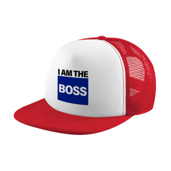 I am the Boss, Καπέλο Soft Trucker με Δίχτυ Red/White 