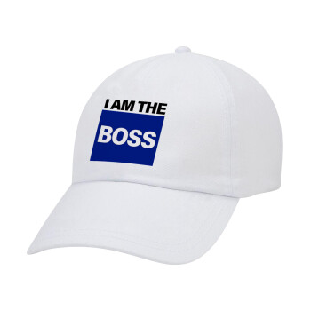 I am the Boss, Καπέλο Baseball Λευκό (5-φύλλο, unisex)