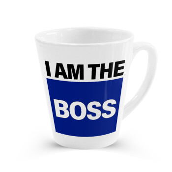 I am the Boss, Κούπα κωνική Latte Λευκή, κεραμική, 300ml