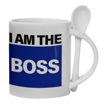 I am the Boss, Κούπα, κεραμική με κουταλάκι, 330ml (1 τεμάχιο)