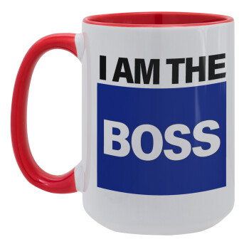I am the Boss, Κούπα Mega 15oz, κεραμική Κόκκινη, 450ml