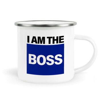 I am the Boss, Κούπα Μεταλλική εμαγιέ λευκη 360ml